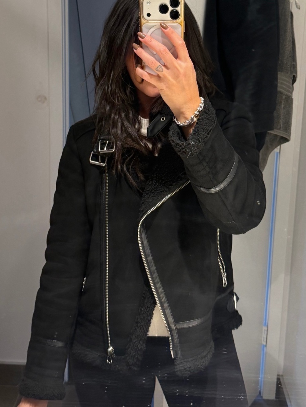 Zara Motor Biker Jacket- Faux Suede